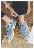 Summer Linen Loafers Men's Classic Slip On Causal Shoes Espadrilles Canvas Flats Breathable Driving Footwear MartLion   