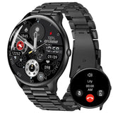 MAX14  Men's Smart Watch 1.53 Inch HD Screen Bluetooth Call Heart Rate Fitness Health Tracker Sport Smartwatch MartLion black steel 2  