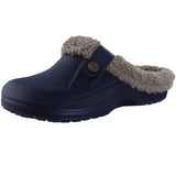 Casual Women Shoes EVA Clogs House Indoor Soft Fur Men's Slippers Outdoor Garden MartLion Navy Blue 39-40(9.4-9.6 inch) CHINA