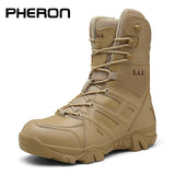 Men's Military Tactical Boots Special Force Leather Waterproof Desert Combat Ankle Army Work Shoes MartLion   