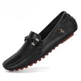 Men's Loafers Spring Autumn Shoes Men's Classic Leather Comfy Drive Boat Casual MartLion 15118-black 48 