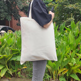 13.4x15in Canvas Tote Bag Shopping Handbag Casual Large Capacity Cloth Blank Reusable Shoulder Bag MartLion   