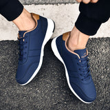 Leather Men's Shoes Breathable Sneakers Casual Walking Leisure Lightweight Tenis Masculino Zapatillas Hombre Mart Lion   