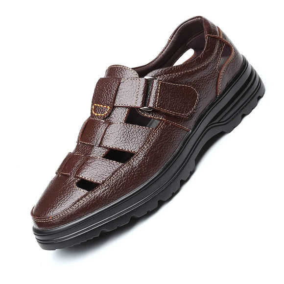 Men Soft Sandals Men Summer Shoes Leather Sandals Sandals Men Roman Breathable MartLion   