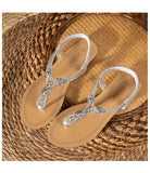 Summer Women Sandals Rhinestone Simple and Casual Buckle Woman Shoes MartLion   