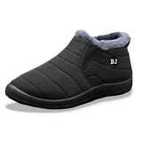 Cotton-Padded Shoes Winter Fleece-Lined Thickened Couple Snow Boots Warm Cotton Boots Mart Lion T-001 Black BJ 37 