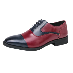 Elegant Men's Dress Shoes Pointed Toe Oxfords Leather Zapatos De Vestir MartLion lanhong 8773 38 CHINA
