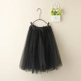 Women Summer Vintage Tulle Skirt Adult Fancy Ballet Dancewear Party Costume Ball Gown Mini Skirt MartLion black One Size 