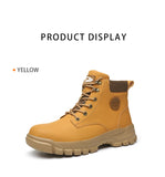 Men's Safety Boots For Welding Construction Working Shoes Steel Toe Puncture Proof Work Footwear MartLion   