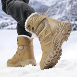 Winter Cotton Boots, Warm  Cotton Shoes, Men's Snow Boots MartLion Brown 39 