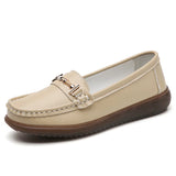 Women Flats Genuine Leather Moccasins Woman Casual Shoes Slip-on Loafers Female MartLion   