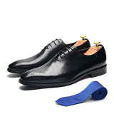Men's Oxford Dress Shoes Genuine Leather Black Whole Cut Classic Wedding Formal MartLion   