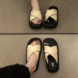 Rocking slippers Women summer set toe outside wear flip-flops with toe slip-on platform beach MartLion   