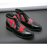Men's Dress Shoes Pointed Wedding High-top Leather Boots zapatos hombre vestir MartLion   