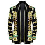 High-end Luxury Court Banquet Cardigan Suit Jacket Men's Stand-up Collar Embroidery Wedding Dress Coats blazers MartLion M Eur XS (US 36R) 