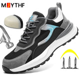 Work Sneakers Men's Safety Shoes Anti-smash Anti-puncture Indestructible Breathable Lightweight Protective MartLion   