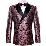 Men's Luxury Blazer Party Wedding Dress Jacket Suit Gold Thread Slim Dress Suit Barry Wang Mart Lion   