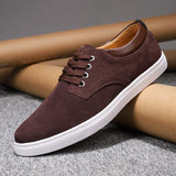 Leather Shoes Men's outdoor Casual Sneakers suede Leather Loafers Moccasins Footwear Mart Lion dark brown 6.5 
