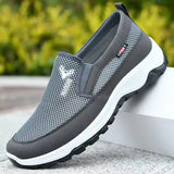 Men's Casual Sneakers Spring Lightweight Tennis Shoes Soft Mesh Casual Outdoor Anti-Slip MartLion Mesh Shoes - Gray 44 