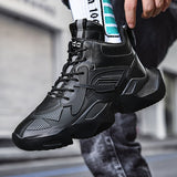Autumn Men's Sneakers Running Sport Shoes Ankle Boots High-Cut Platform Casual Trainers Walking Basketball Mart Lion   