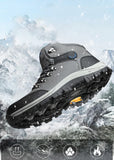 Winter Men's Hiking Boots Waterproof Ankle Snow Sneakers Outdoor Non-slip High Top Plush Warm Leather Shoes MartLion   