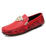 Wedding Men's Loafers Slip on Casual Shoes Breathable Driving Walking Office Moccasins Mart Lion 5-Red 5.5 