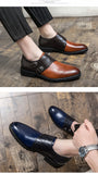 British Style Pointed Toed Dress Shoes Men's Casual Leather Social MartLion   