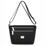 Women's Trend Shoulder Bags Long Strap Oxford Crossbody Multi Pocket And Large Capacity Female Handbag Mart Lion Black  