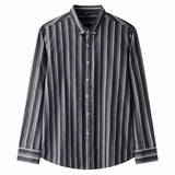 Men's Oxford Long Sleeve Plaid Striped Shirt 100% Cotton Soft  Spring Autumn Clothing Casual Dress Mart Lion 2118 38 S 