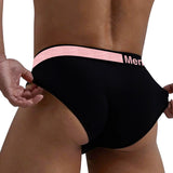 1Pcs Modal Men's Underwear Rainbow Color Gradient Elastic Band Men's Brief Sissy Gay Slip Jockstrap Panties Briefs MartLion   