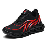 Men's Summer Sports Shoes Luxury Breathable Running Basketball Lightweight Casual Sneakers Outdoor Walking MartLion Black red 39 