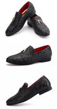 Men's Casual Shoes Sequins Bling Glitter Party Wedding Flats Light Driving Loafers Moccasins Mart Lion   