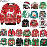 Men's Women Ugly Christmas Sweater Funny Humping Reindeer Climax Tacky Jumpers Tops Couple Holiday Party Xmas Sweatshirt MartLion   