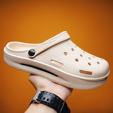 Men's Slippers Summer Sandals Anti-slip Thicken EVA Soft Slipper Outdoor Beach Flip Flops Shoes Mart Lion White 39 