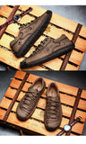  Men's Casual Shoes Genuine Leather Outdoor Walking Sneakers Leisure Vacation Soft Driving Sneakers Mart Lion - Mart Lion