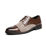 Black Men's Dress Shoes Comfy Brogue Lightweight Leather Office Zapatos De Vestir MartLion brown 7056 38 CHINA