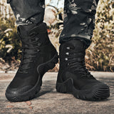 Fujeak Combat Boots Outdoor Warm Military Wear-resistant Waterproof Men's Shoes Breathable Shock Absorbing Mart Lion   