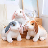 Lovely Fluffy Lop-eared Rabbits Plush Toy Baby Kids Appease Dolls Simulation Long Ear Rabbit Pillow Kawaii Christmas Gift MartLion   