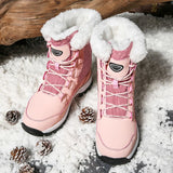 Winter Women Snow Boots Female Outdoor Boots Concise Boots Waterproof Plush Ladies Cotton-padded Shoes MartLion   