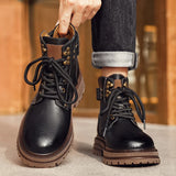Golden Sapling Work Boots Leather Men's Casual Shoes Leather Tooling Boot Classics Punk Style Men Leisure Shoe MartLion