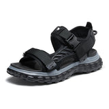 Men's Sandals Summer Casual Thick Bottom Shoes Non-slip Beach MartLion Black 9.5 