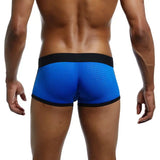 Classic Men's Underwear Sporty Breathable Mesh Boxer Briefs Transparent Underpants Gay Sissy Shorts MartLion   