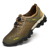 Men's Casual Tennis Sneakers Summer Breathable Mesh Shoes Non-Slip Hiking Climbing Trekking MartLion Brown 39 