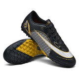 Football Boots Men's Anti Slip Society Soccer Cleats Long Spikes Soccer Shoes Kids Lightweight Mart Lion Black sd Eur 31 