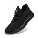 Breathable Lightweight Man's Vulcanize Shoes Tennis Female Sport Running Lace-up Casual Sneakers zapatillas mujer MartLion Black 36 CHINA