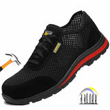 summer work shoes with protection security men's breathable safety lightweight work with steel toe work sneakers MartLion - Mart Lion