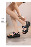 Sandals for Women Korean Wedge Platform High Heels Ladies Shoes Outdoor Beach Peep Toe Non-slip MartLion   