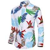 Hawaiian Masculina Shirt 3d Print Flowers Tops Casual Men's Dress Shirts Long Sleeve Camisa Y2k Clothing MartLion B01-JDCX5014 XS 