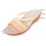 Women Sandals Summer Candy Color Women Shoes Peep Toe Stappy Beach Valentine Rainbow Clogs Jelly Flats Mart Lion   