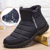 Winter Men Ankle Snow Boots Waterproof Non Slip Shoes for Men Casual Keep Warm Couple Footwear Homme MartLion Black 39 